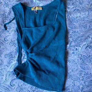 Urban outfitters  Teal Ribbed Knit Top